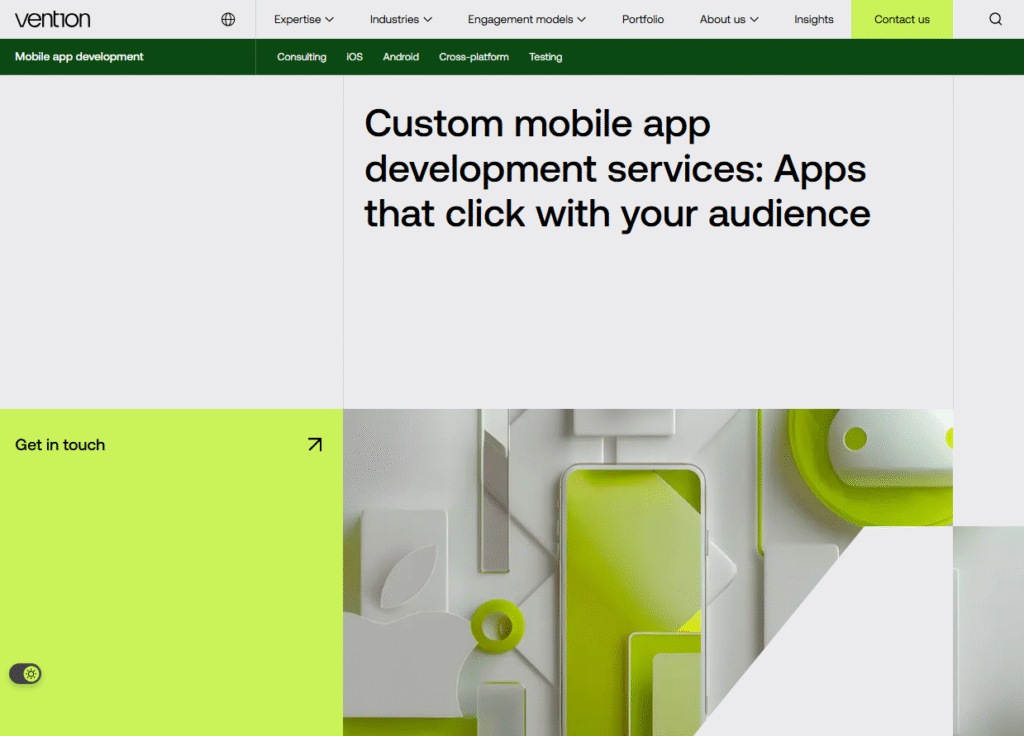 ventionteams company provides Custom mobile app development services
